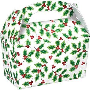 Festive Cardboard Gable Boxes, 5 Ct. | Party Supply 7"H x 6"W x 3 3/4"D